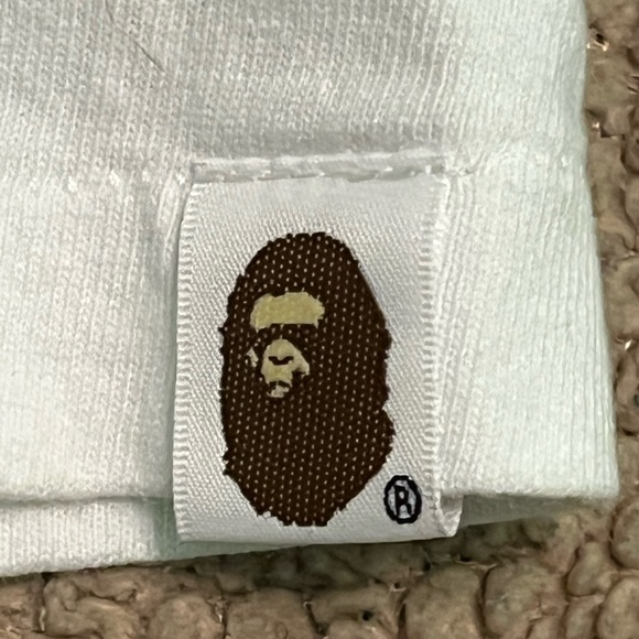 Bape White and Yellow Graphic Tee - Picture 5 of 6